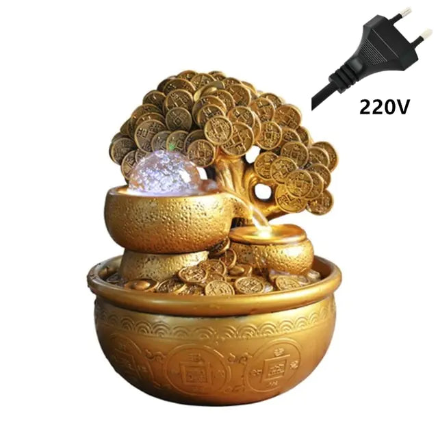 गोल्ड मनी ट्री वाटर फव्वारा