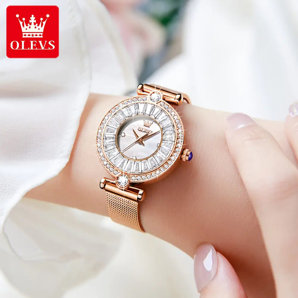 Luxury Diamond Quartz Watch