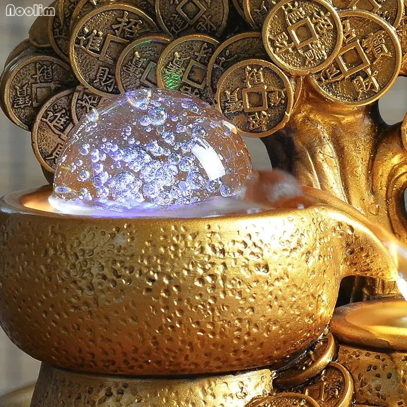 गोल्ड मनी ट्री वाटर फव्वारा