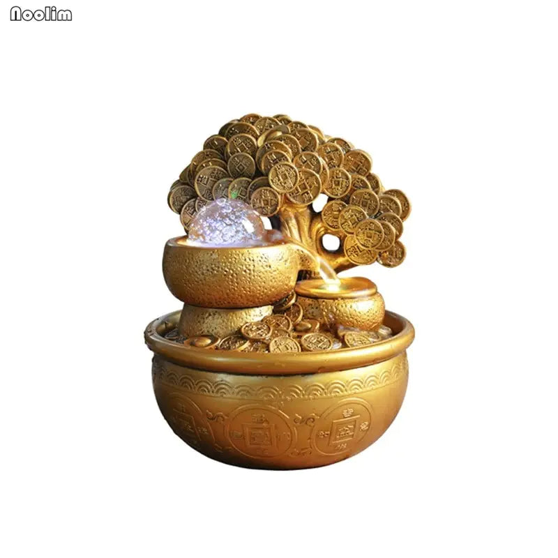 गोल्ड मनी ट्री वाटर फव्वारा