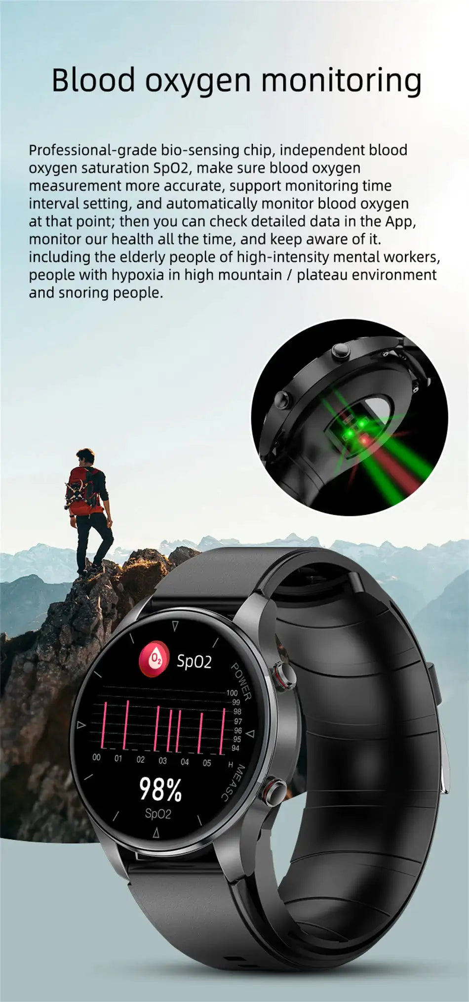 Blood Pressure Watch With Inflatable Airbag