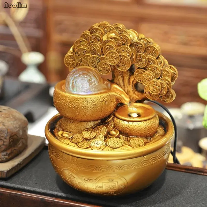 गोल्ड मनी ट्री वाटर फव्वारा