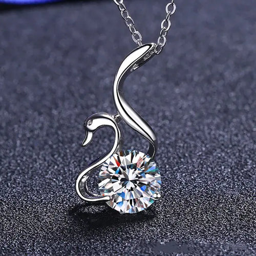 Load image into Gallery viewer, Moissanite Swan Diamond Necklace
