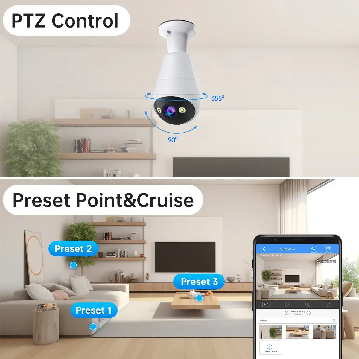 WiFi Bulb Camera with Night Vision