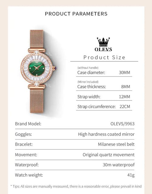 Load image into Gallery viewer, Luxury Diamond Quartz Watch
