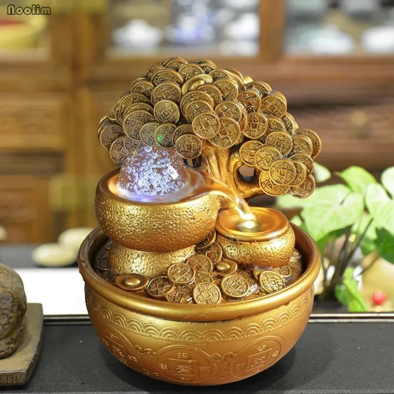 गोल्ड मनी ट्री वाटर फव्वारा