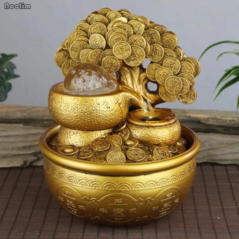 गोल्ड मनी ट्री वाटर फव्वारा